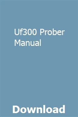 Pf300 prober manual free